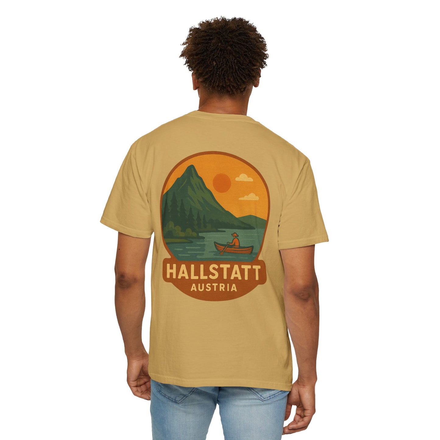 Lake Adventure Hallstatt Unisex T-Shirt Back Design