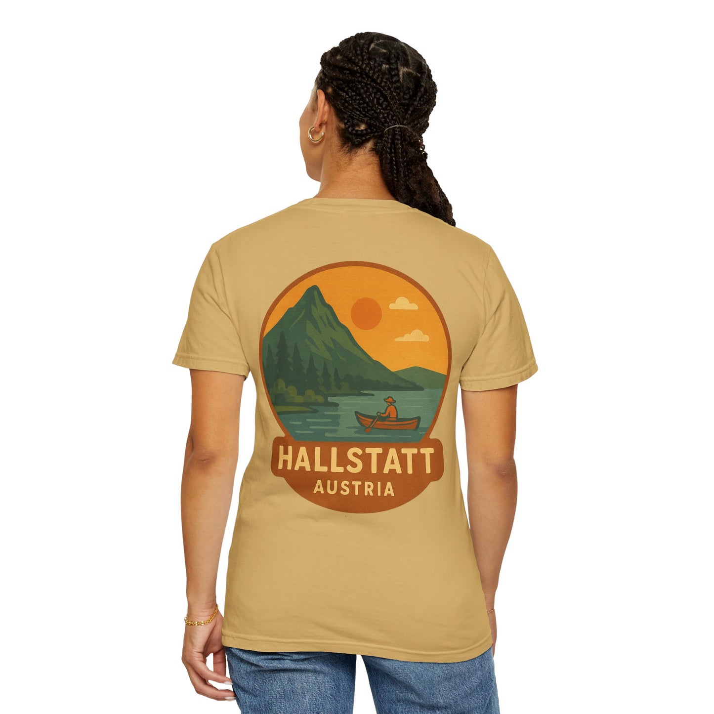 Lake Adventure Hallstatt Unisex T-Shirt Back Design
